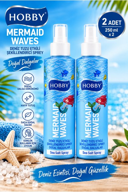Mermaid Waves Deniz Tuzu Etkili Saç Şekillendirici Sprey 250 ml 2 Adet
