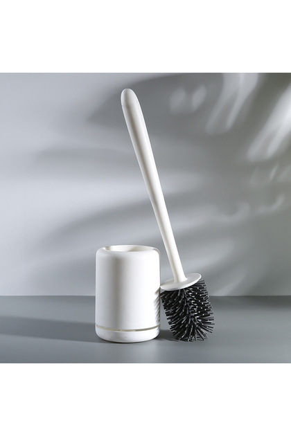 Silicone White WIKHOSTAR Toilet Brush Silicone Toilet Quick Drying Cleaning Brush Wall Mount Gap Bru
