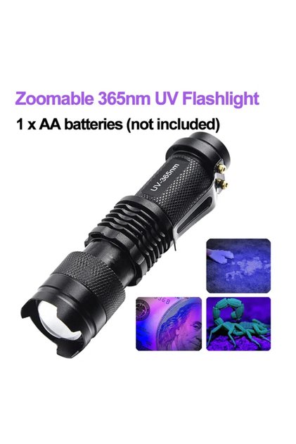 SK68 UV light 365 LED UV Flashlight 365/395nm Portable Mini Ultraviolet Torch Waterproof Zoomable Vi