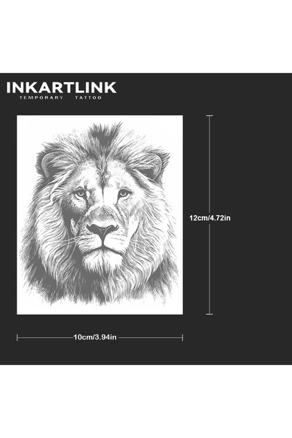 336-1012L lion Temporary Tattoo,Lasts To 15 Days New Technology Magic Waterproof Semi Permanent Stic