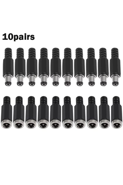 10 Pairs 5/10Pairs DC Socket 5.5mm x 2.1mm Female DC Barrel Jack Solder DC Connectors 5.5x2.1mm DC P