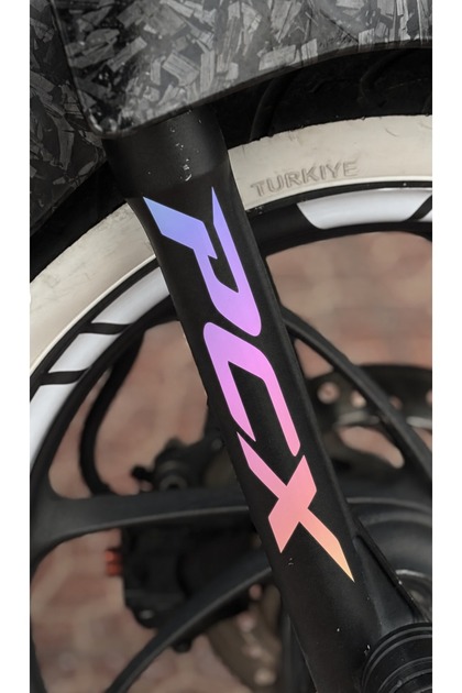 Pcx Lettering Sticker Decal for Front Forks Compatible with Honda Pcx (2 Pieces) (15Cmx3Cm)