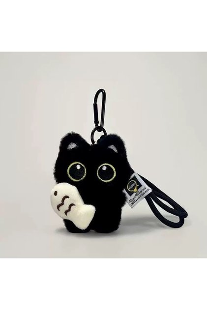 Style 12 Punk Style Black Cat Keychain Cute Big Eye Cat Bag Charm Gift Keyboard Keychain Stress Reli