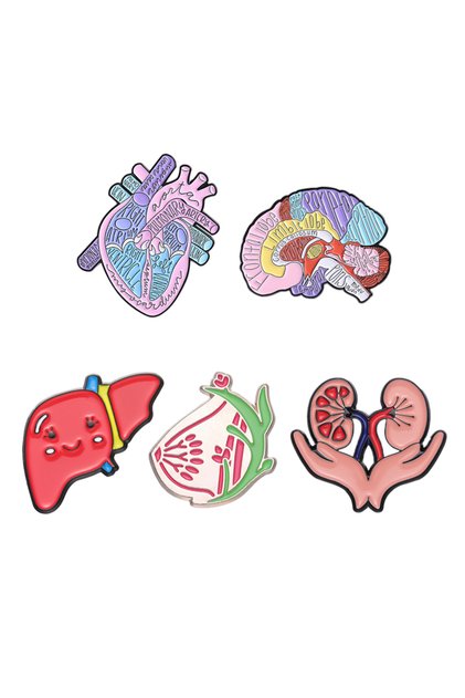 Set 5 2-13pcs/set Cartoon Animal Doctor Enamel Pins Medical Stethoscope Medicine Symbol Body Organs