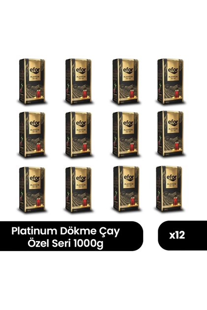 Efor Platinum Siyah Dökme Çay Özel Seri 1.000 Gr X 12 Adet