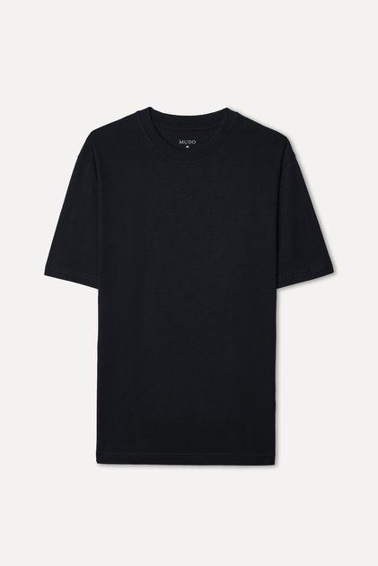 Men's Black Comfort Fit Crew Neck T-Shirt