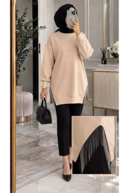 Azram Women's Modern Chain Detail Tunic