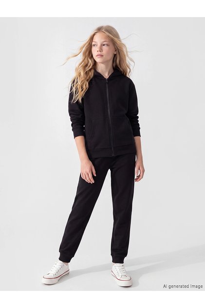 Lcw Kids Black Girls' Tracksuit Set