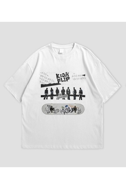 Kickflip Printed Unisex Oversize T-Shirt