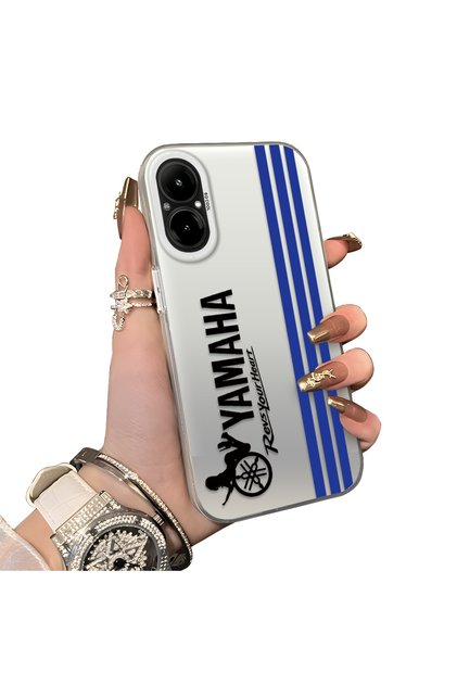 Realme 12 Lite Compatible Silicone Edge Hard Back Case Yamaha Patterned Couple Phone Case