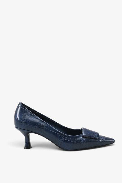 Women's Pointed Toe Short Heeled Shoes Raguel Laci Crocodile