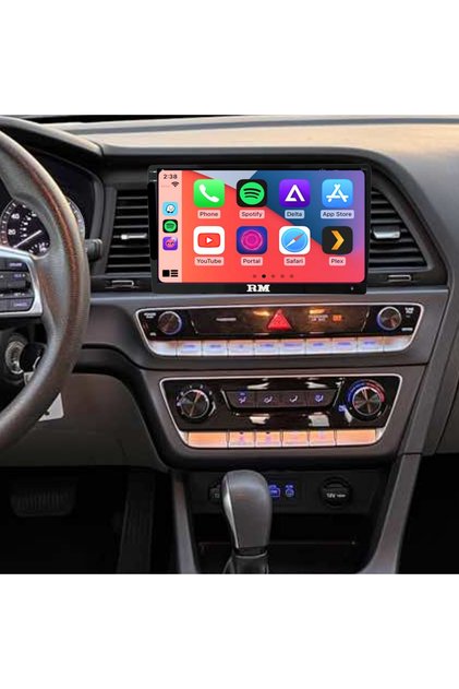 شاشة أندرويد من Roadmaster لسيارة سوناتا موديل 2018 2019 2020، 8 جيجابايت رام، 128 جيجابايت روم، تدعم واي فاي، كار بلاي، أندرويد أوتو، كاميرا خلفية مدمجة بتقنية AHD.