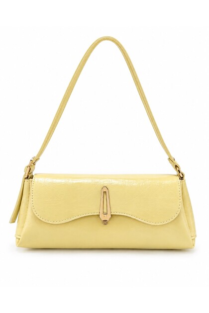 Yellow Shk305 Faux Leather, Special Lock Magnet Hand, Arm and Shoulder Bag