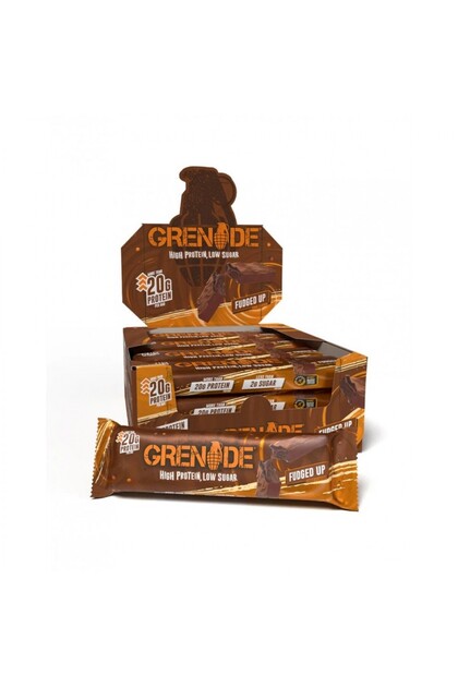 Protein bar 60 gr 12 pieces - fudged up - high protein - low sugar