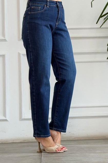 High Waist Lycra Mom Jean
