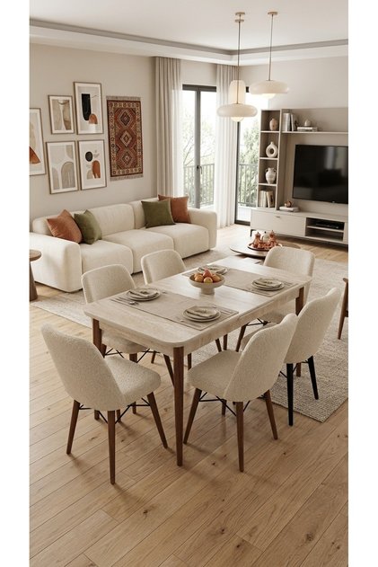 Mdf Traverten Açılabilir Kelebek Masa/Yemek,Mutfak Masası/ Ölçü Seçenekli 90×150