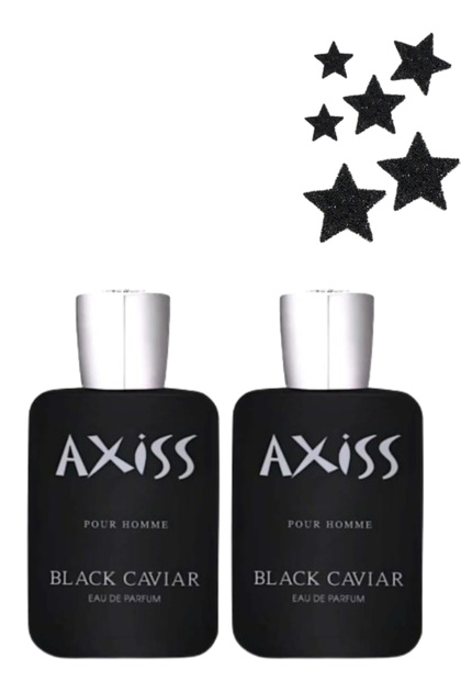 قطعتان من عطر Axiss Pour Homme Black Caviar سعة 100 مل