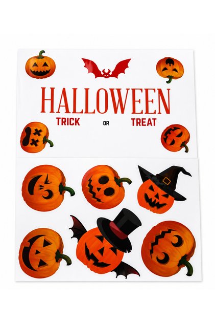 HALLOWEEN CAM STİKER KABAK DESENLİ