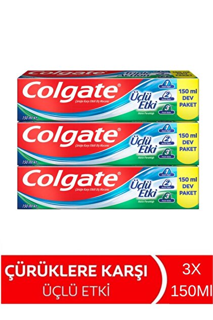 Üçlü Etki 150 ml Diş Macunu x3 Ekonomik Paket