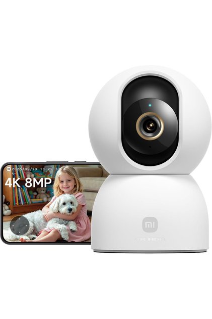 XIAOMI C701 4K 8MP Pan/Tilt Indoor Camera House WiFi Security Camera 360° Coverage, Physical Lens Shield, Night Vision, Baby Monitor, Human, Cat & Dog Detection, Works with Alexa & Google