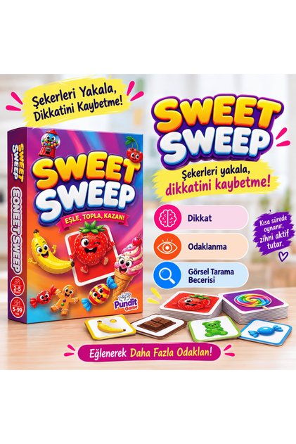 Sweet Sweep Sweet Sweep Dikkat Geliştirme Kutu Oyunu 5 Yaş üzeri