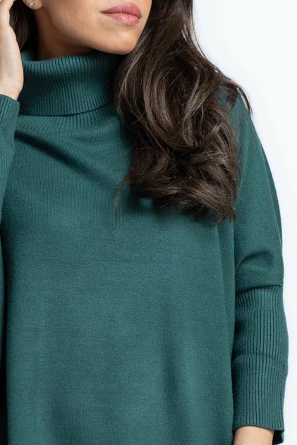 سترة صوفية ذات أكمام طويلة وياقة عالية