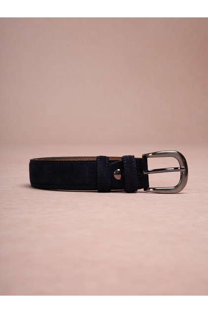 100% Genuine Suede Leather Classic Antique Nickel Buckle Belt 3 cm
