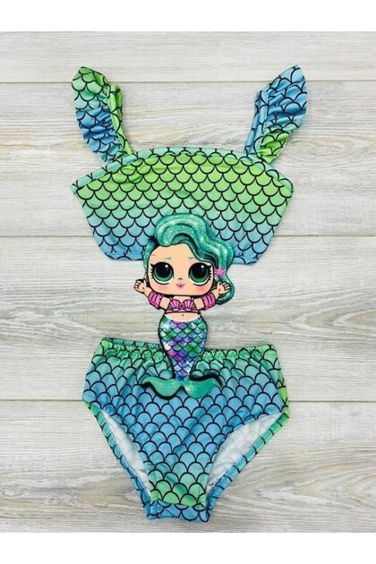 Kız Çocuk Mermaid Deniz Kızı Mayokini