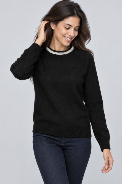 Women's Stone Collar Knitwear Sweater