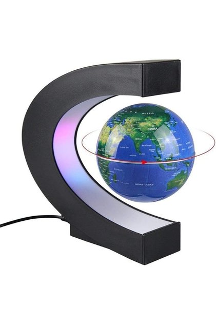 خريطة العالم العائمة بالمغناطيس مع إضاءة LED، ديكور رائع وعصري