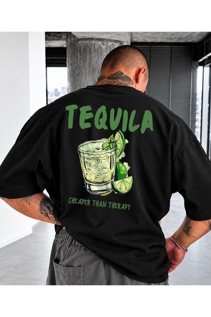 MEN'S WEAR Premium Unisex Baskılı %100 Pamuklu Bisiklet Yaka Kısa Kollu Siyah-Beyaz T-Shirt