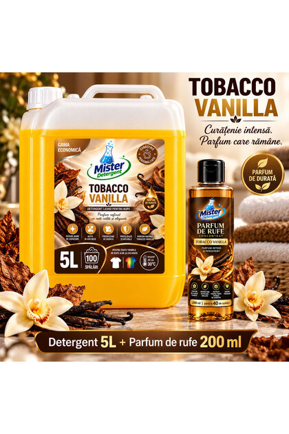 Set Detergent 5L Tobacco Vanilla + Parfum de Rufe Concentrat 200 ml