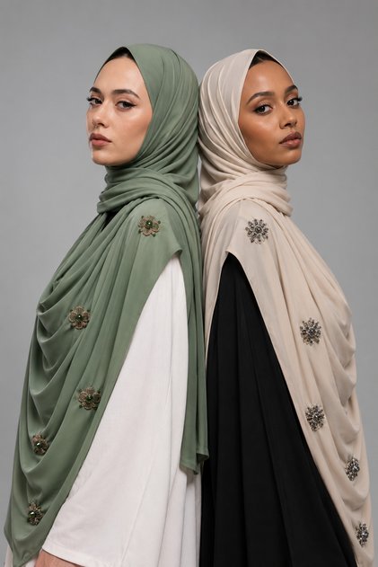2-Piece Handmade Premium Jersey Hijab Set for Women β Soft, Stretchy & Elegant Headscarves