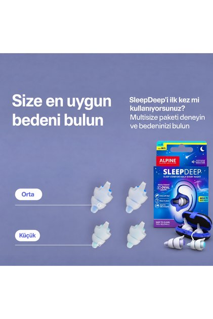SleepDeep (Derin Uyku kulak tıkacı ) çok ebatlı paket (multizise kutu)