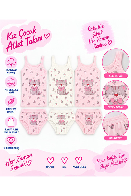 Girls' and Boys' Laundry Set (Panties, Boxer+Undershirt)