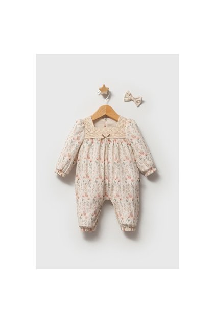 Vintage Florid Model Baby Girl Jumpsuit