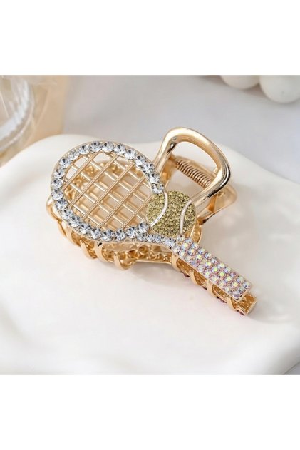 Crystal Stone Gold Tennis Racket Buckle Special Design Latch Buckle New Trend