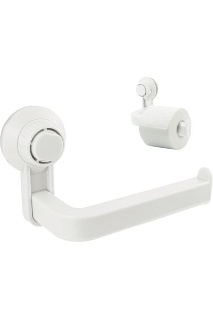No-Drill Toilet Paper Holder Wall Mount with Strong Suction Cup - Reusable Bathroom Tissue Dispenser for