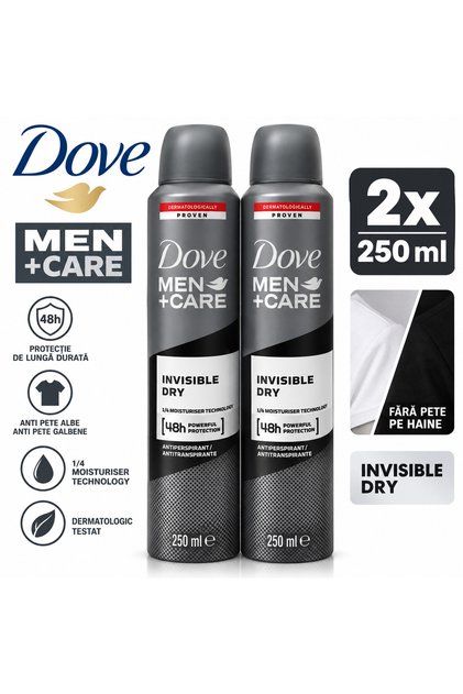 2x 250 ml Men Invisible Dry