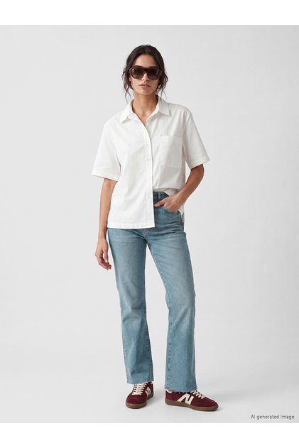 I Crop Spanish Leg Women's Jean Pants from Freezen Store