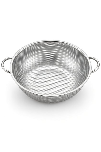 22 cm Stainless Steel Rice Pasta and Vegetable Washing Strainer with Double Handles Perforated Metal Strainer Small Size
