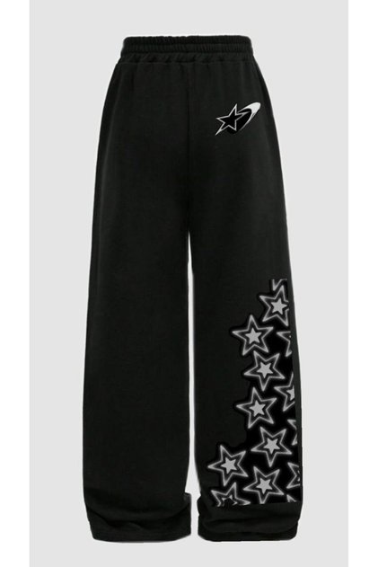 Unisex Urban Street 3 Threaded Wide Leg Printed Bottoms