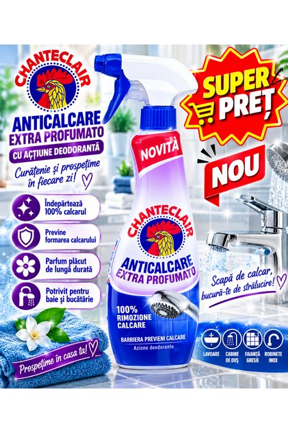Chanteclair Anticalcare Extra Profumato – Detartrant Anticalcar cu Acțiune Deodorantă pentru Baie și Bucătărie