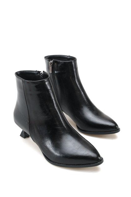Vega Serena Women's Heeled Boots 0012700 Black Wrinkled Patent Leather