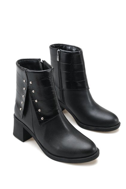 Rhea Luce Women's Heeled Boots 001208 Black Skin