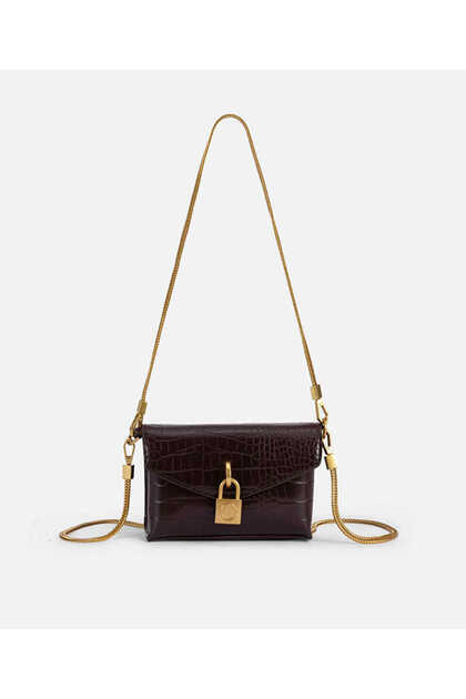 Timsah derisi görünümlü clutch