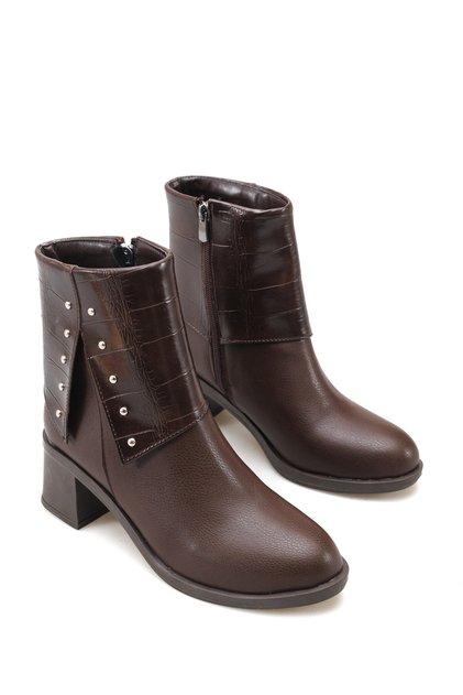 Rhea Luce Women's Heeled Boots 001208 Brown Skin