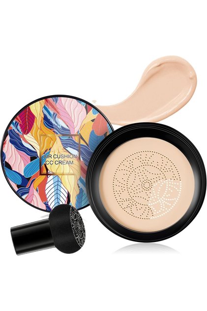 Mushroom Head Air Cushion CC Cream,Moisturizing Concealer Foundation,Natural Color