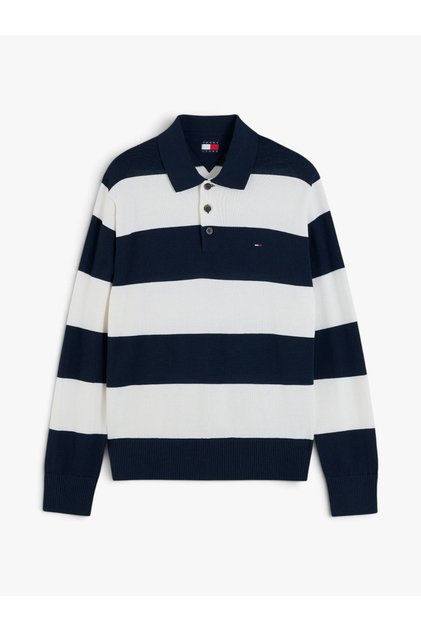 TJM SLIM ESSENTIAL POLO SWTR EXT Erkek Mavi Sweatshirt - DM0DM20304