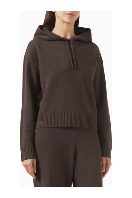 Merino Wool Knitwear Hooded Women's Sweatshirt